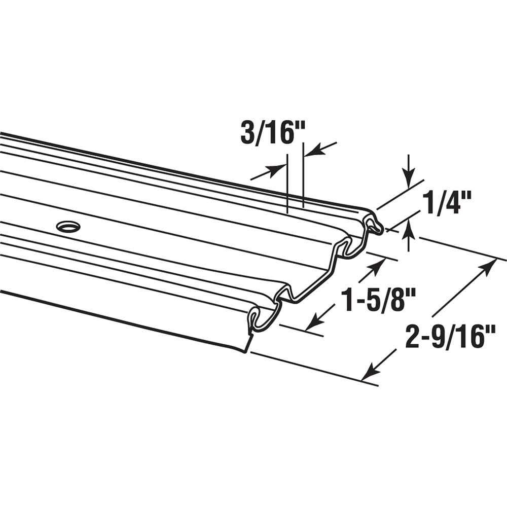 Primeline Tools Closet Door Bottom Track - MT - Mrs Treak