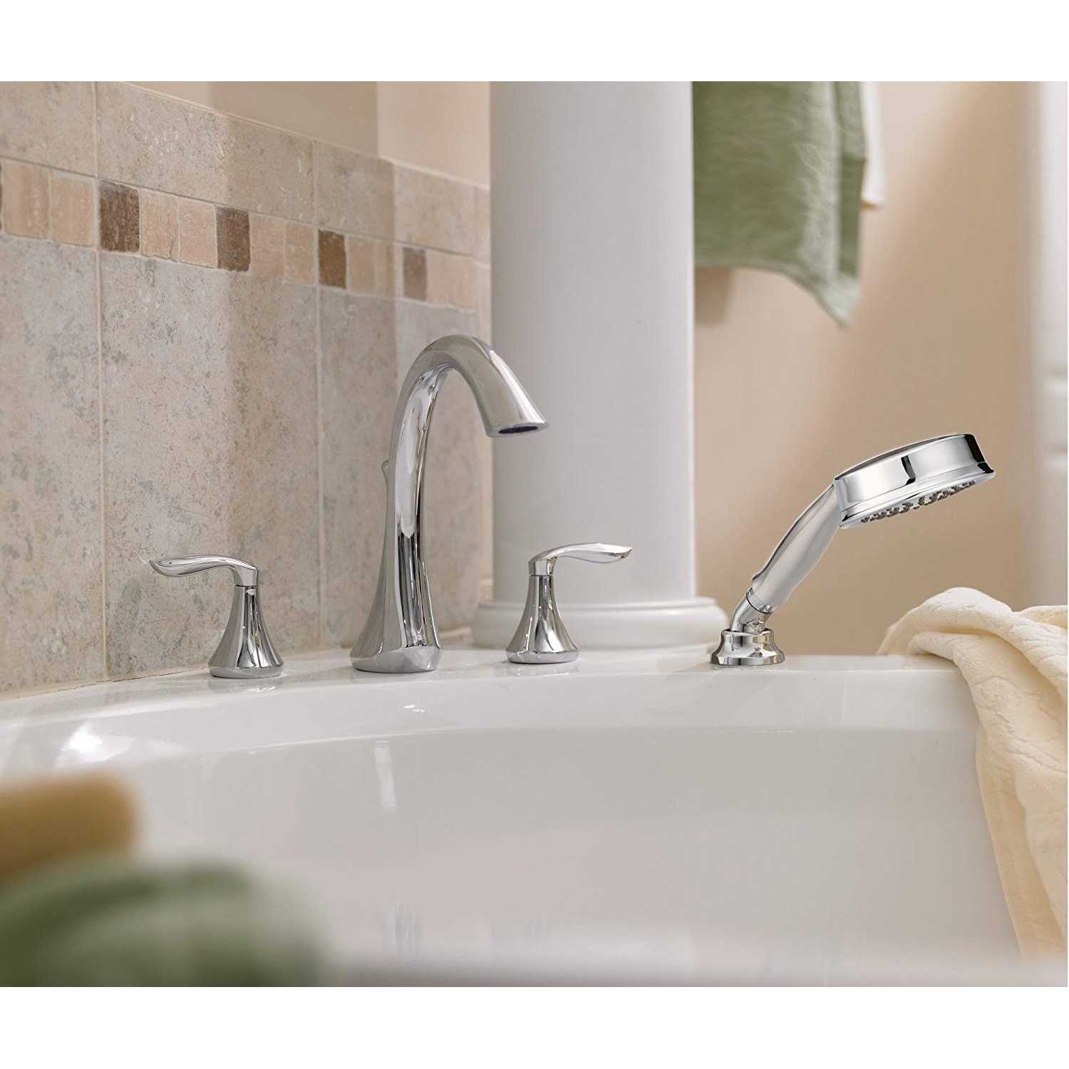 Moen Eva Two Handle Roman Tub Faucet T943 - MT - Mrs Treak