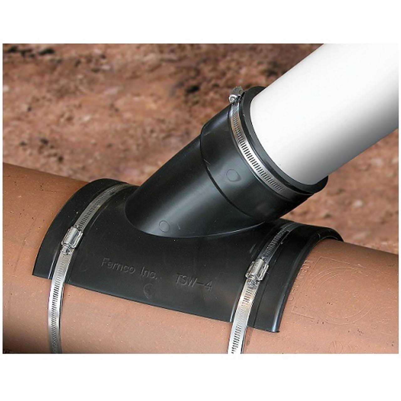 Fernco Flexible Tap Saddle Tee PVC TST-6 - MT - Mrs Treak