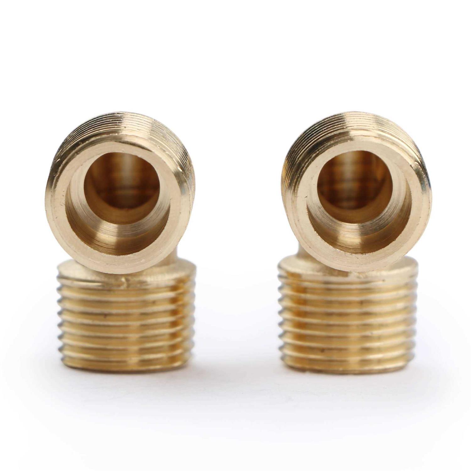 U.S. Solid 2pcs 90 Degree Barstock Street Elbow Brass Pipe Fitting NPT Male Pipe NPT Female - MT - Mrs Treak