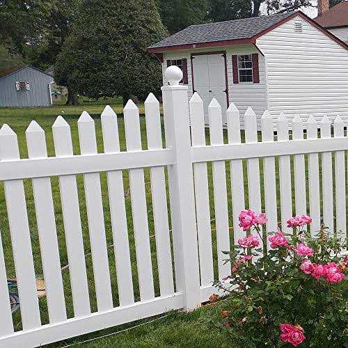 Weatherables 4 ft. H x 8 ft. W 3-Rail Vinyl Fence Panel EZ Pack - MT - Mrs Treak