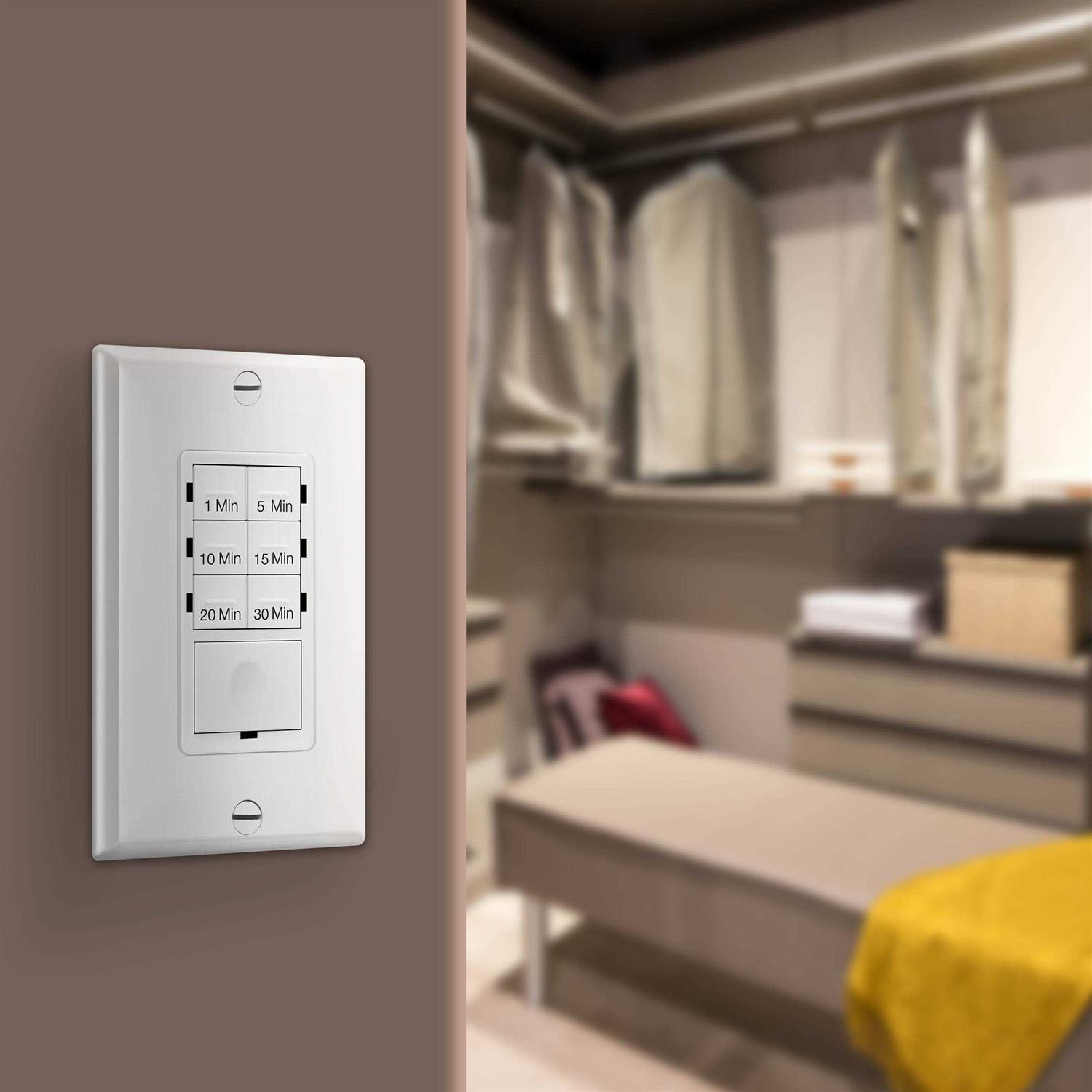 Enerlites Countdown Timer Switch 5-10-30-60 Min Hour For Bathroom Fans - MT - Mrs Treak