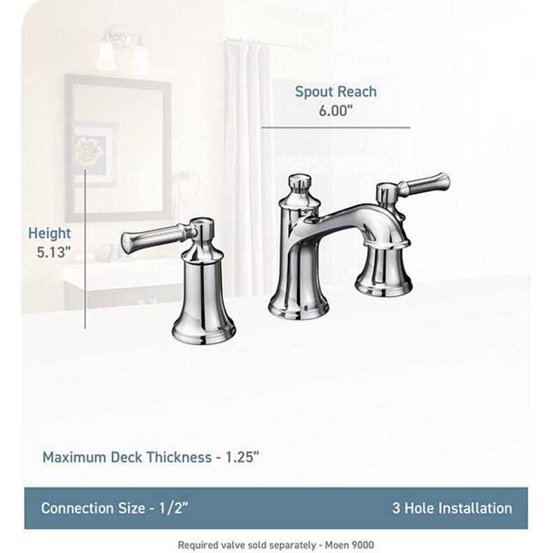 Moen T6708BL Genta Two Handle Bathroom Faucet - MT - Mrs Treak