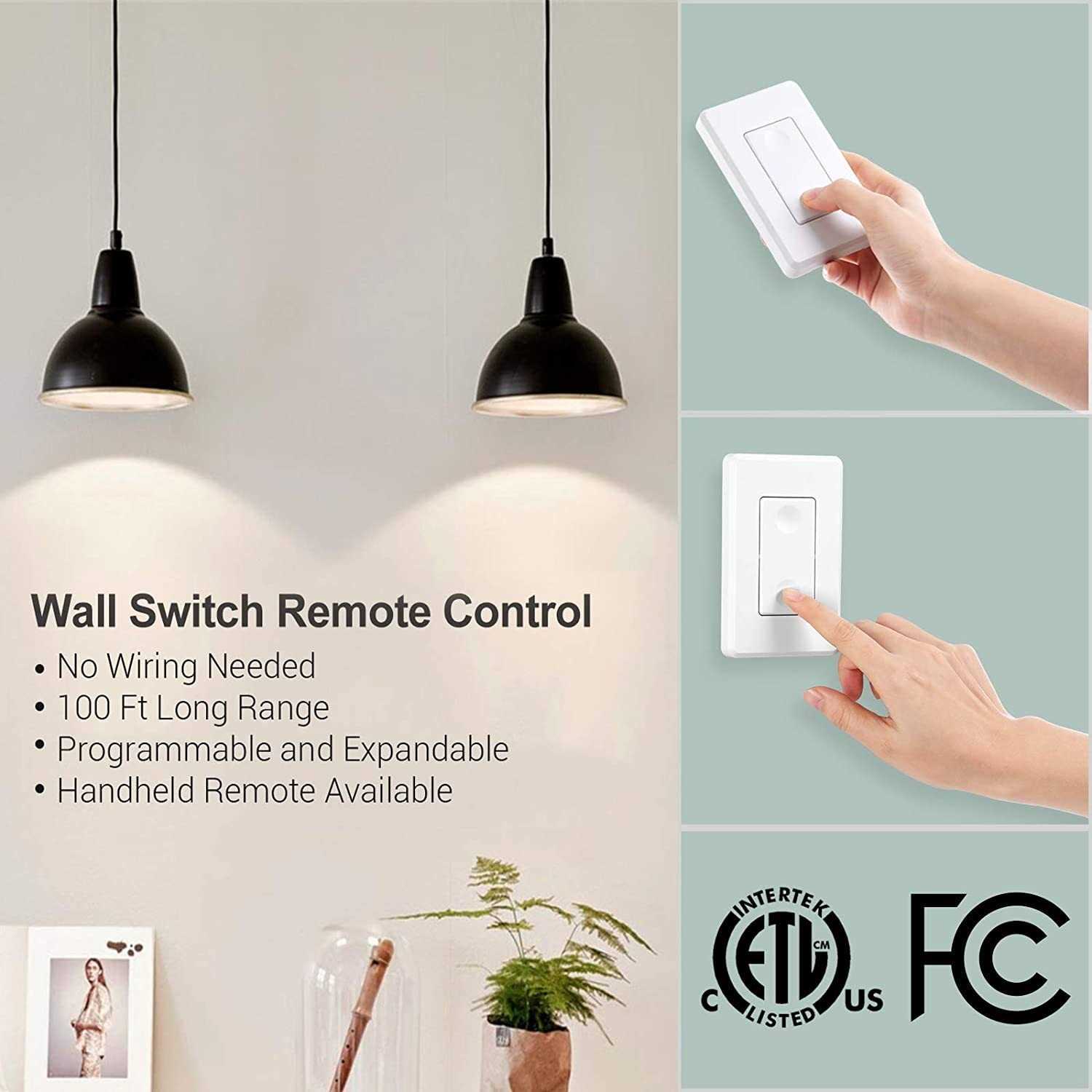 Dewenwils Remote Control Light Socket Wireless Remote Light Bulbs Switch System - MT - Mrs Treak