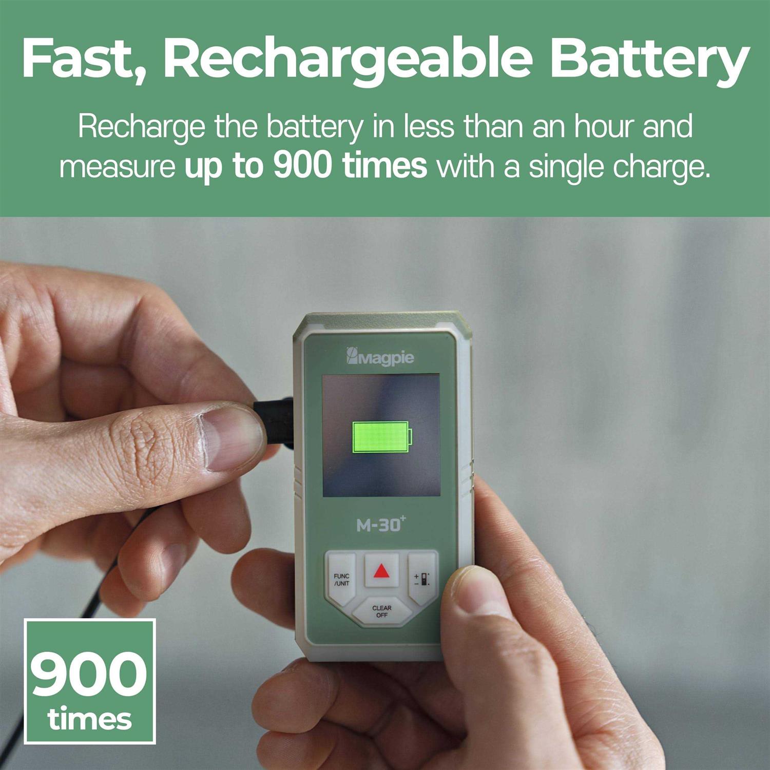 Magpie Tech M-30+ 98 Feet Compact Pocket Laser Distance Meter Digital Tape - MT - Mrs Treak