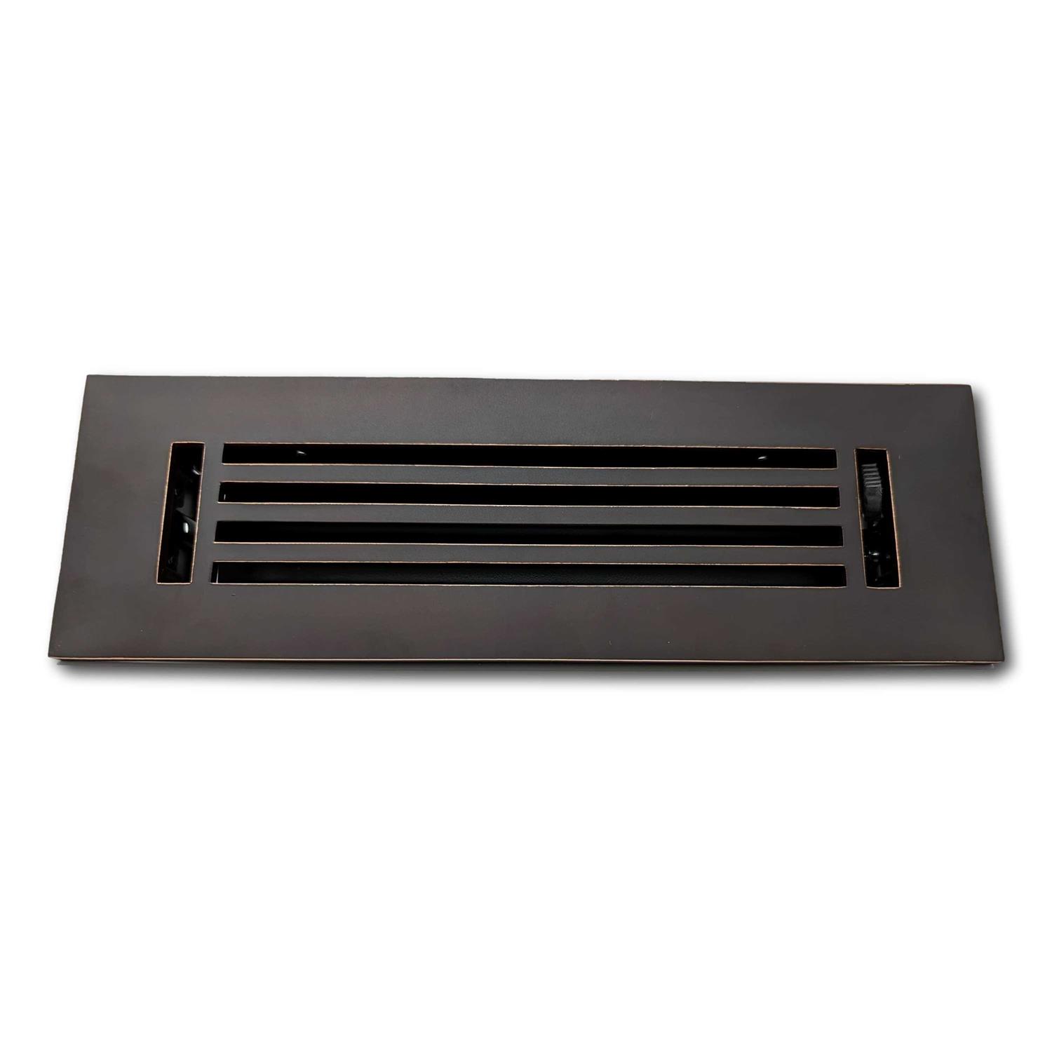 Madelyn Carter 2 x 10 Cast Aluminum Linear Bar Vent Cover – Brushed Satin (Overall: 3.75 x 11.75) - MT - Mrs Treak