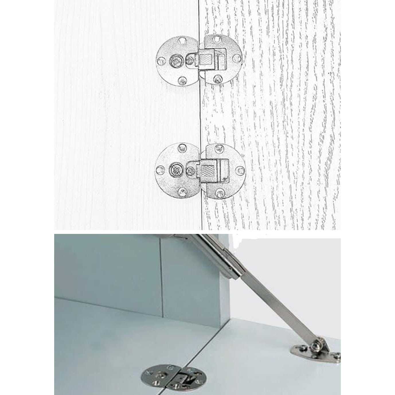 WANLIAN 90 Degree Folding Door/Shelf Hinge Hidden Bracket Table Holder Furniture Parts - MT - Mrs Treak