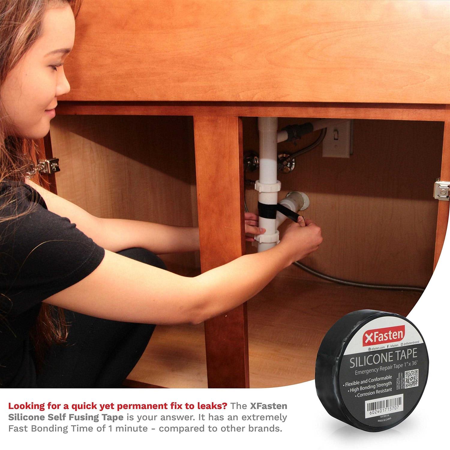 Xfasten Silicone Self Fusing Tape 1-Inch x 36-Foot Silicone Repair Tape - MT - Mrs Treak