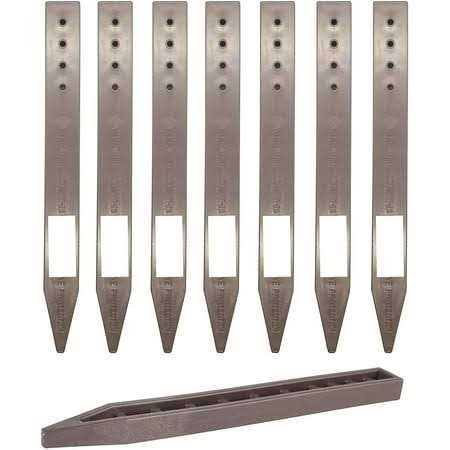 One Stop Outdoor Heavy Duty Brown Landscape Lawn & Garden Border Edging Stakes - MT - Mrs Treak