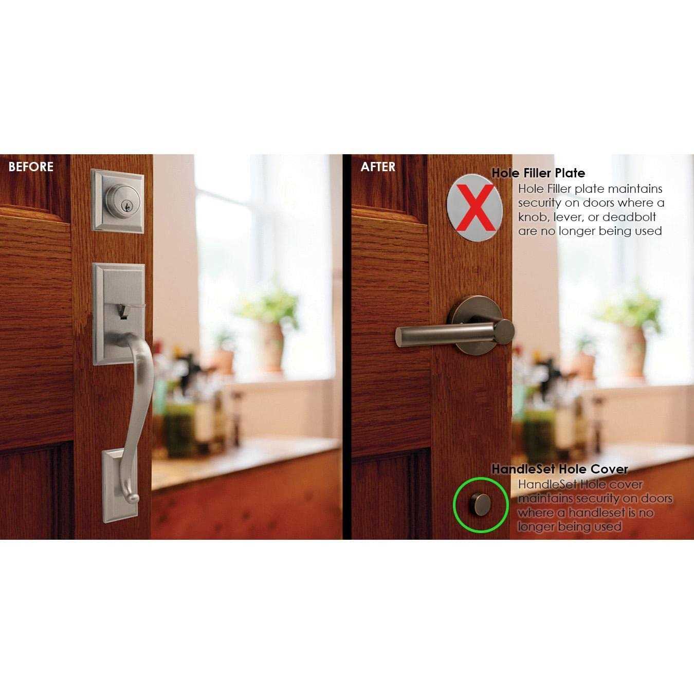 Stone Harbor Hardware Round Handleset Hole Cover Fits 1-3/8 inch to 2-1/4 inch Thick Doors - MT - Mrs Treak