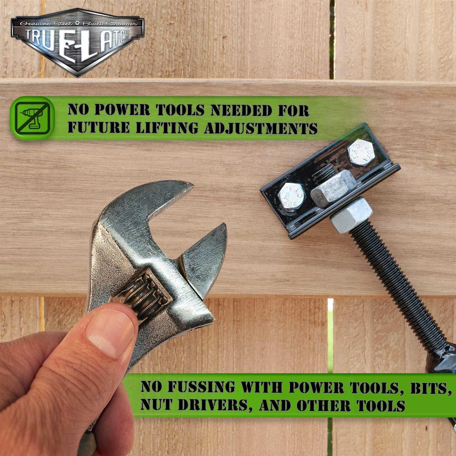 True Latch Telescopic Gate Brace Wood Privacy Fence Anti Sag Gate Kit - MT - Mrs Treak