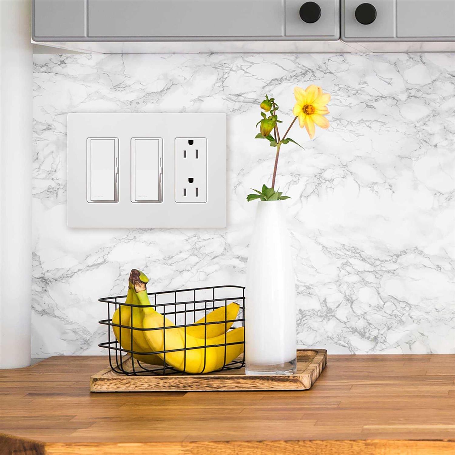 Lutron Claro 1-Gang Wallplate CW-1-WH - MT - Mrs Treak