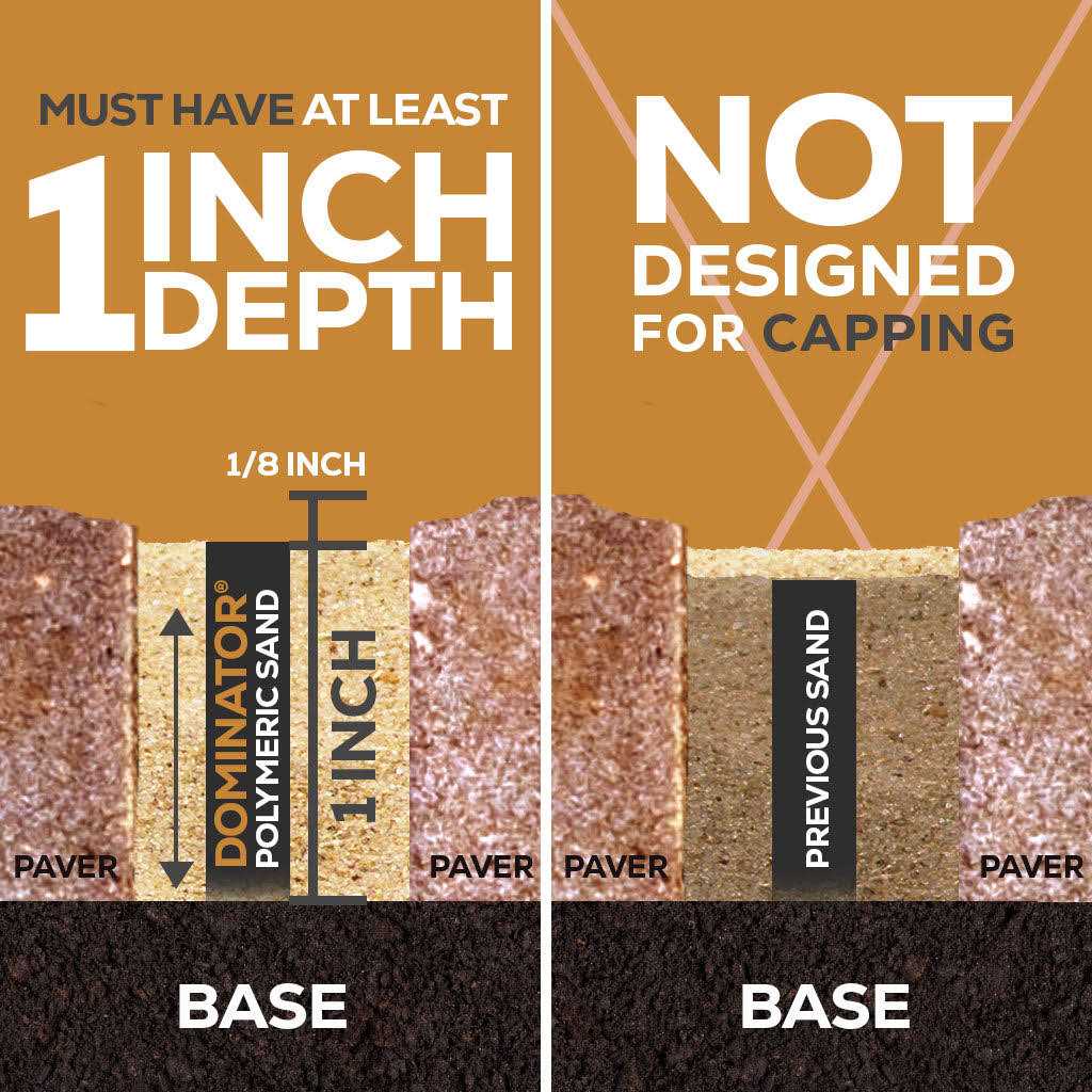 DOMINATOR Polymeric Sand with Revolutionary Ceramic Flex Technology for Stabilizing Paver Joints/Gaps - MT - Mrs Treak