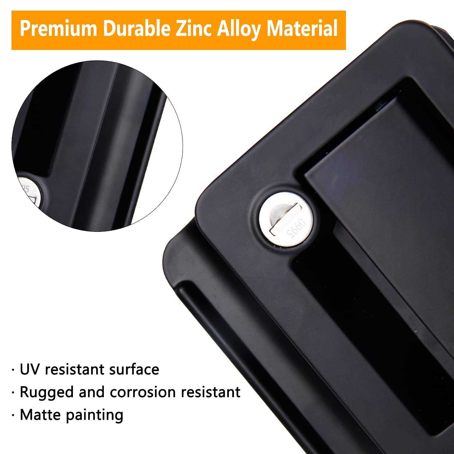 Vogrex Rv Door Lock Travel Trailer Entry Door Lock With Paddle Deadbolt - MT - Mrs Treak