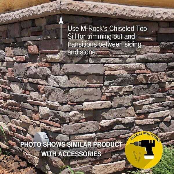 M-Rock P-Series 5 in x 20 Ledge Stone Concrete Stone Veneer - MT - Mrs Treak