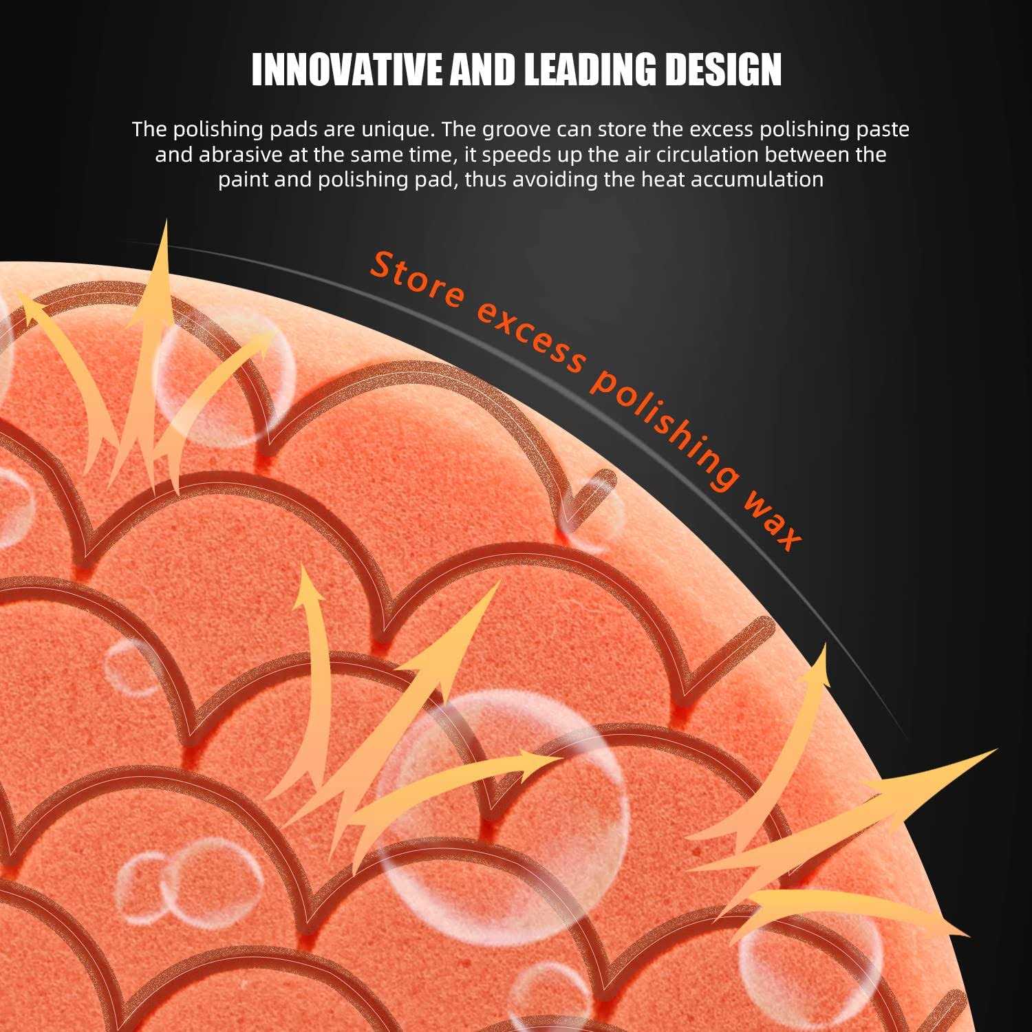 ZFE Buffing Polishing Pads Backing Plate Buffing Pads Polishing Pad Kit for Car - MT - Mrs Treak