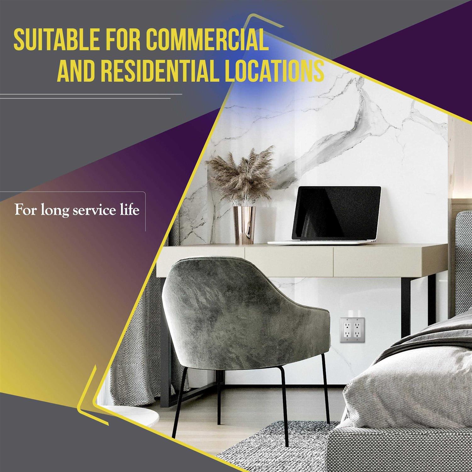 Enerlites Decorator Receptacle Residential Grade Wall Outlet 15A 125V - MT - Mrs Treak