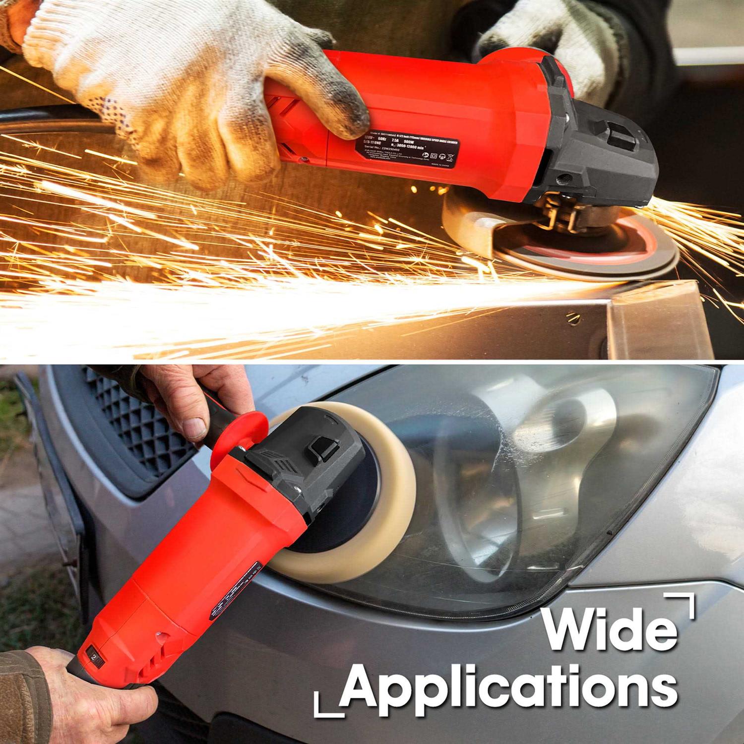 SHALL Angle Grinder Tool 7.5Amp 4-1/2 Inch Grinders Power Tools - MT - Mrs Treak