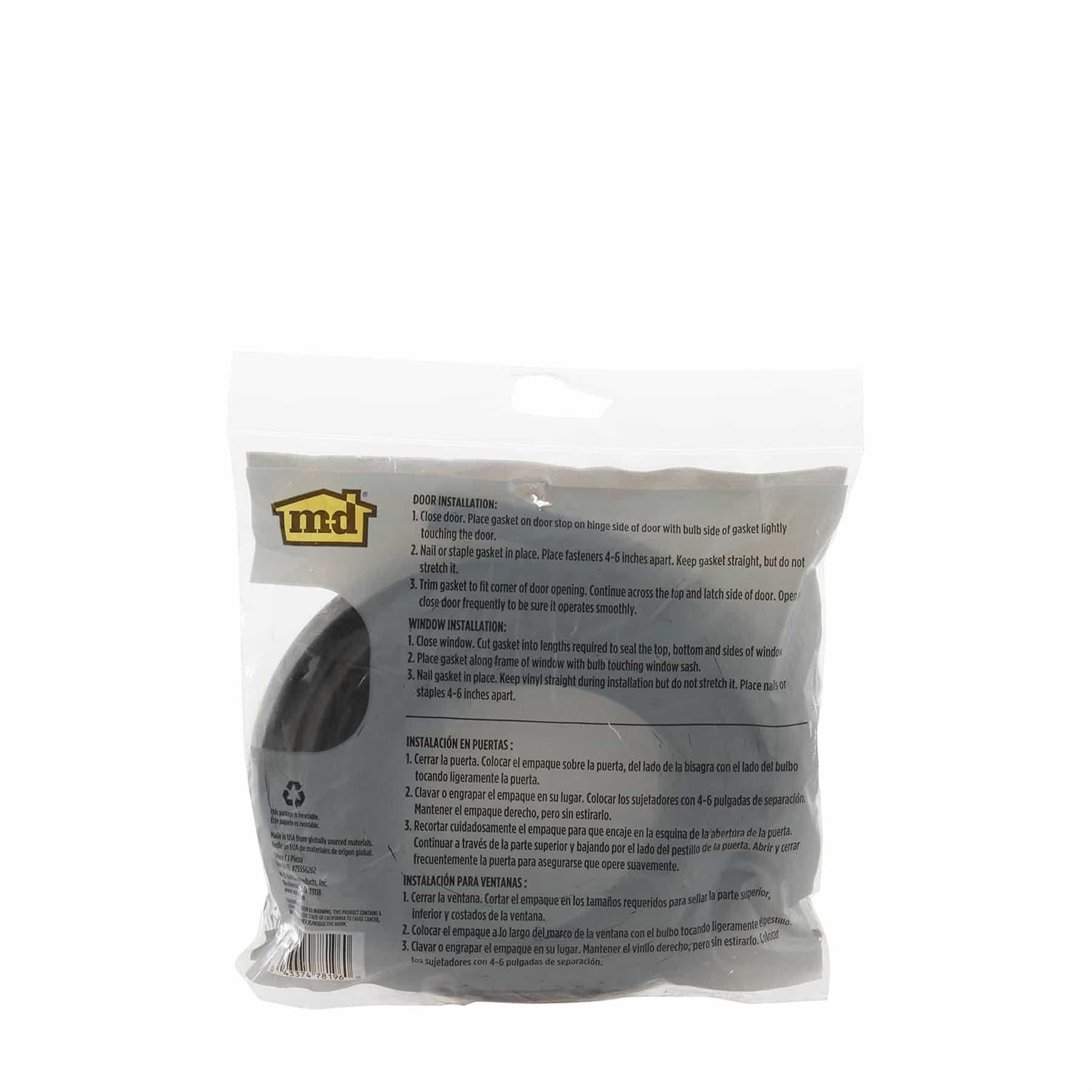 M-D Vinyl Garage Door Seal For Top & Sides 03822 - MT - Mrs Treak