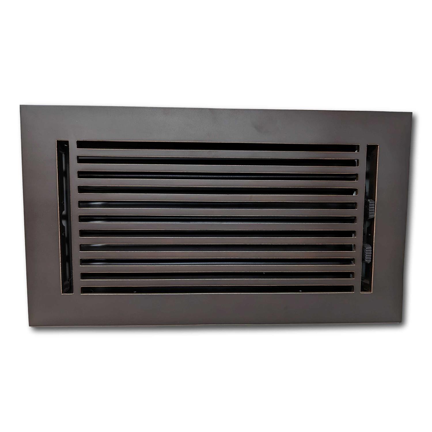 Madelyn Carter 2 x 10 Cast Aluminum Linear Bar Vent Cover – Black (Overall: 3.75 x 11.5) - MT - Mrs Treak