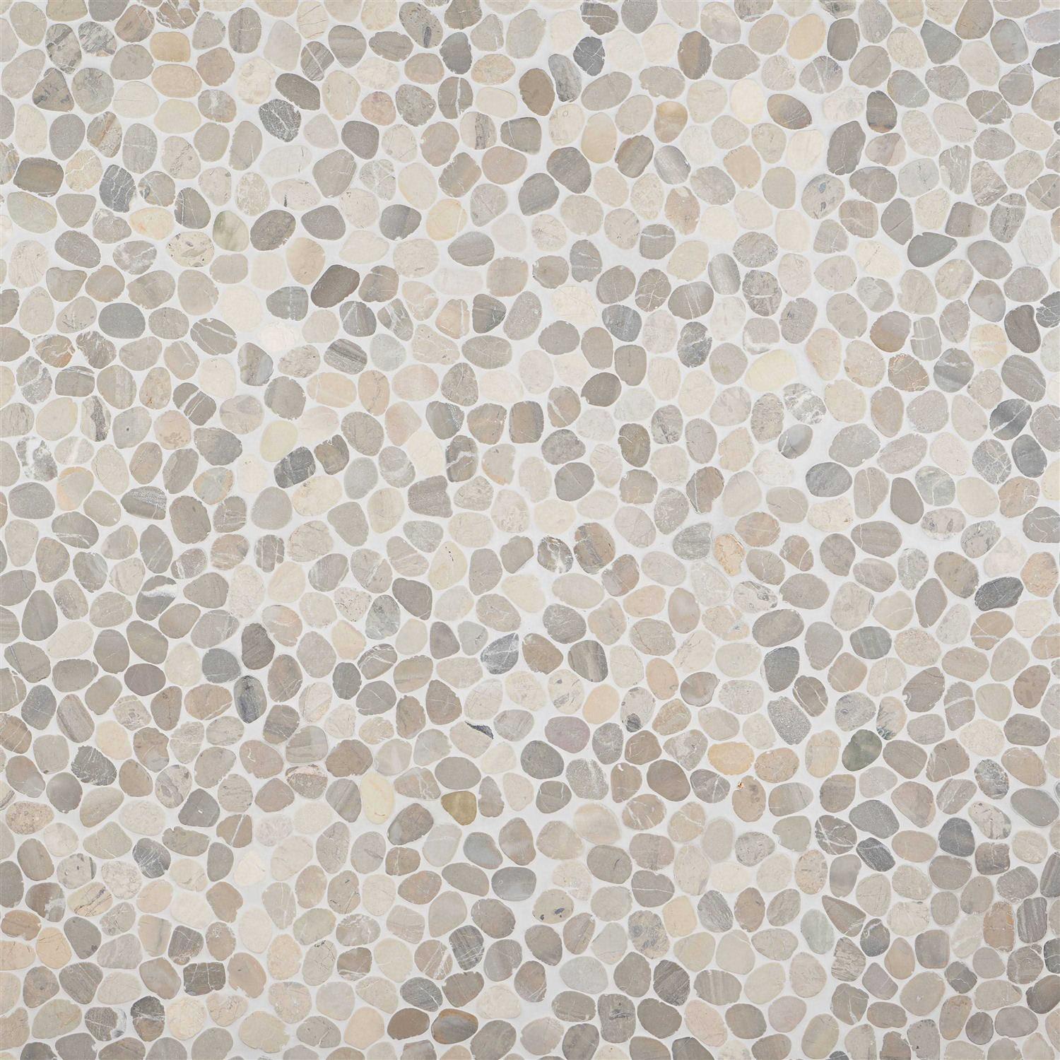 Countryside Oval Natural Pebble Stone Mosaic Wall & Floor Tile Ivy Hill Tile Color: Black - Mrs Treak