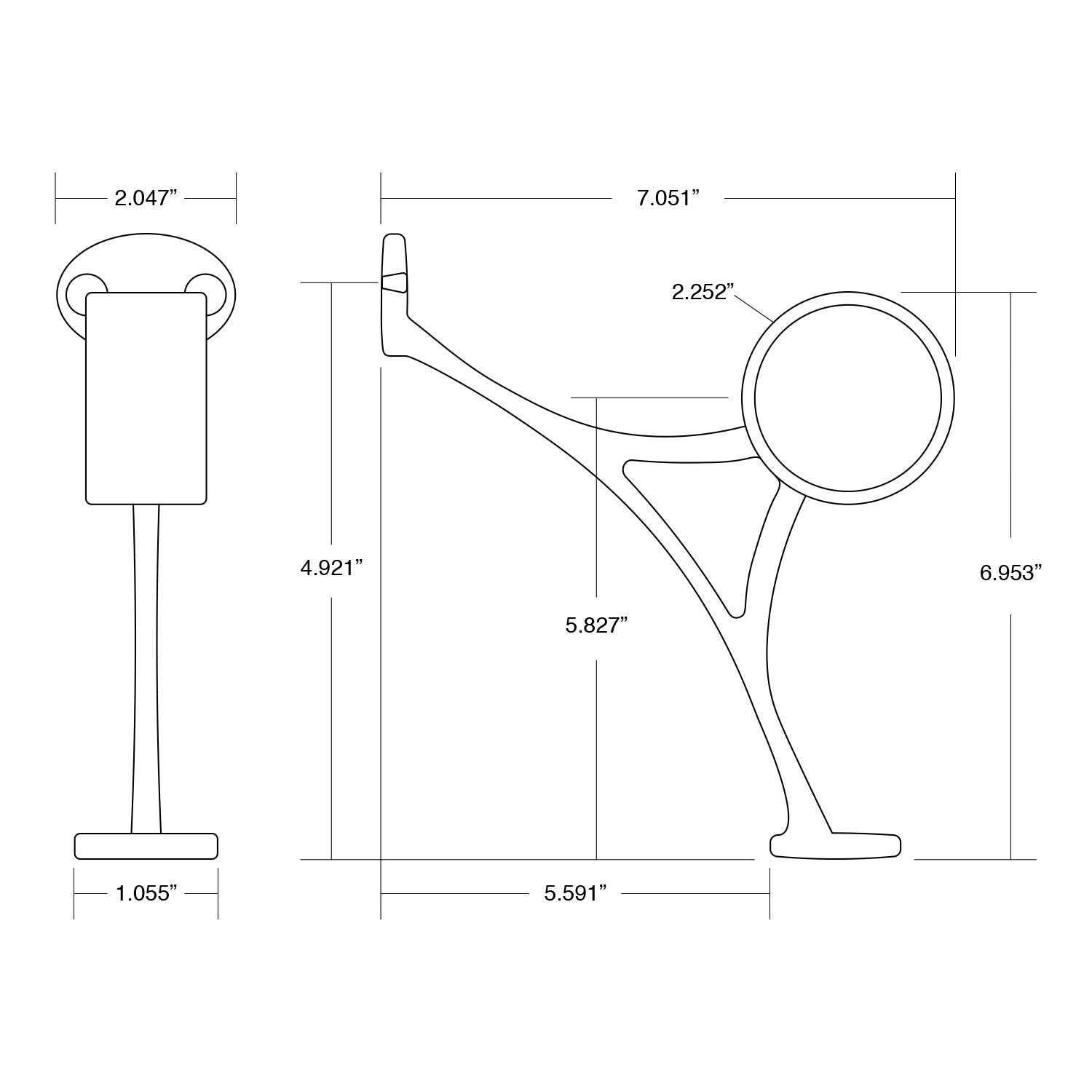 Outwater Bar Foot Rail Kit – Complete Undercounter Mount Hardware and Tubing - MT - Mrs Treak