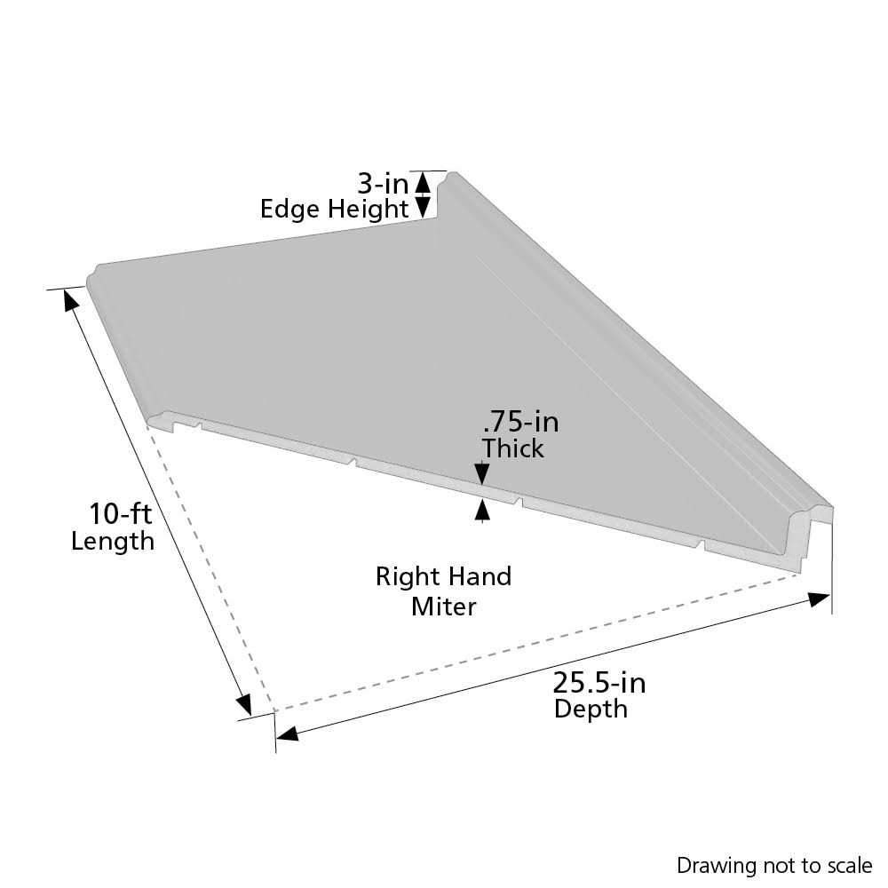 VT Dimensions Formica 25.5-in x 4.5-in Ouro Romano - MT - Mrs Treak