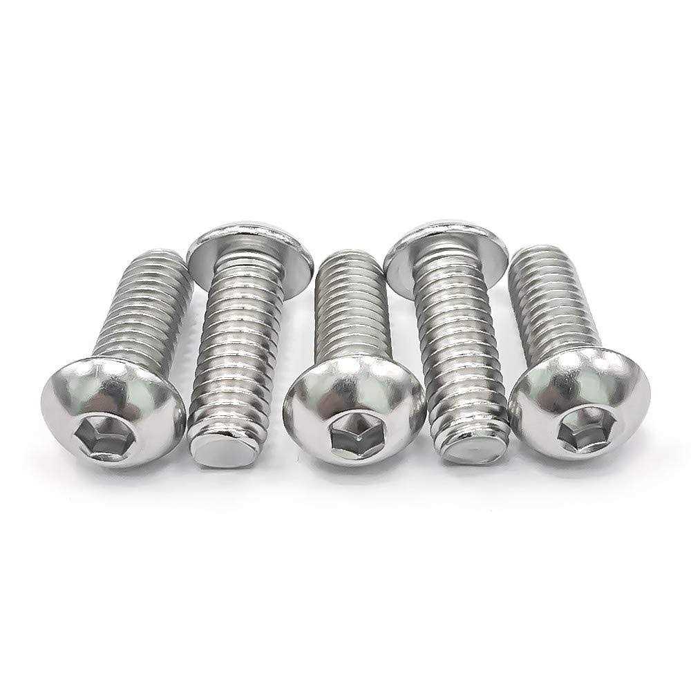EASTLO Button Head Socket Cap Bolts Screws 304 Stainless Steel 18-8 - MT - Mrs Treak