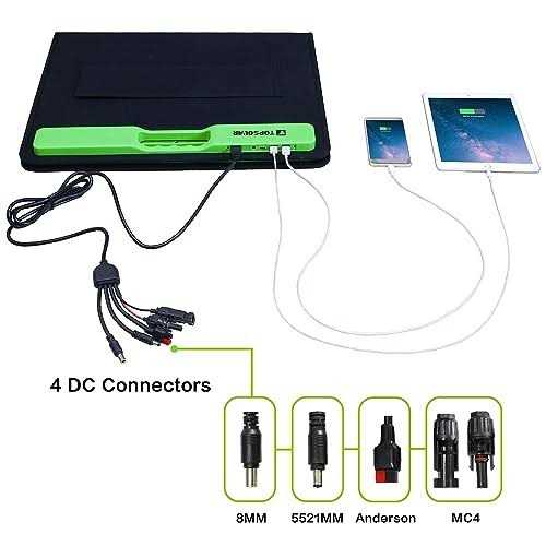 Topsolar Solar Panel Kit 100 Watt 12 Volt Monocrystalline Off Grid System for Homes RV Boat + 30A 12V/24V Solar Charge Controller +Solar Cables + Z - MT - Mrs Treak