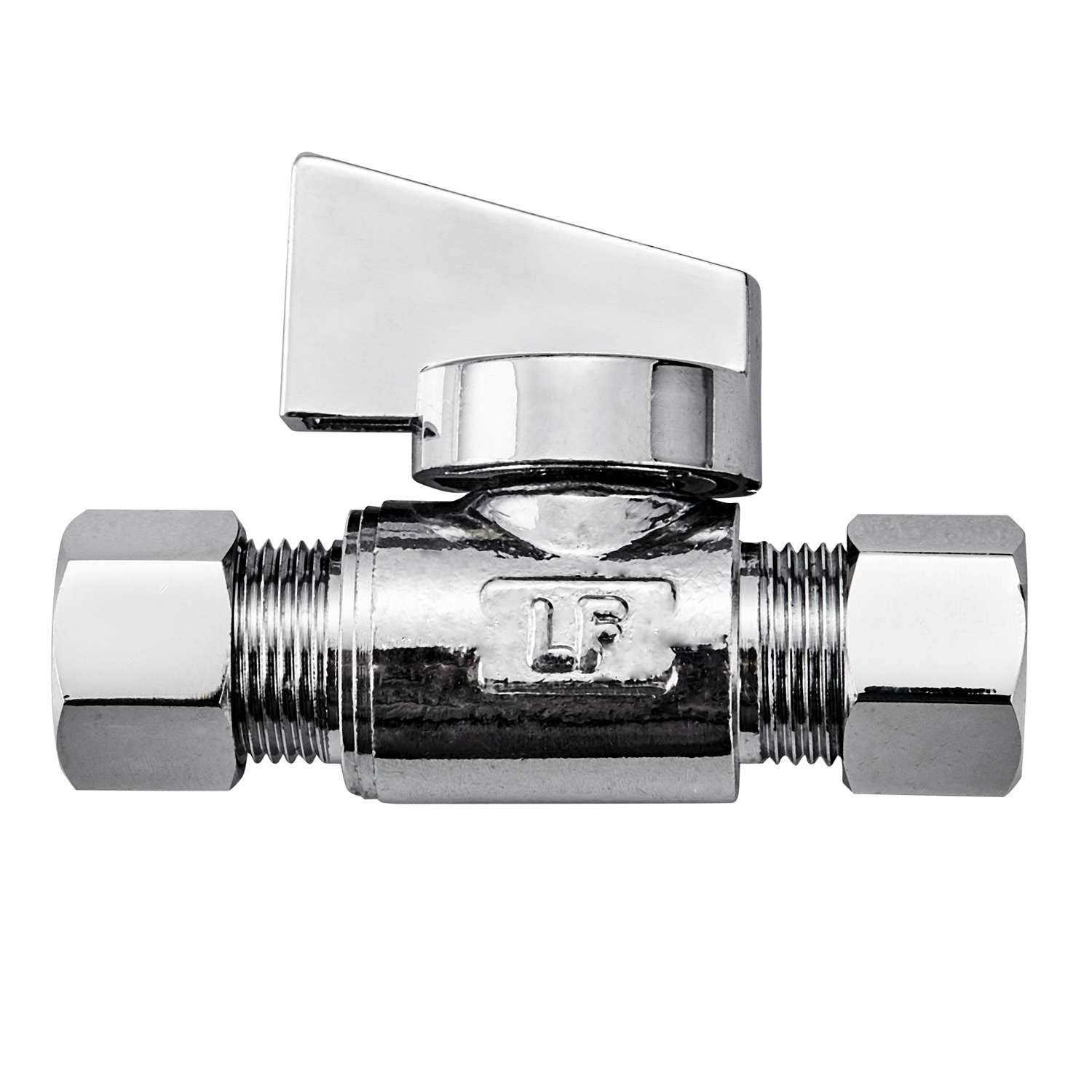 Minimprover 2 Pack Premium Brass 1/4 Compression x 1/4 Compression Angle Valve Quarter Turn Water Straight Angle Valve - MT - Mrs Treak