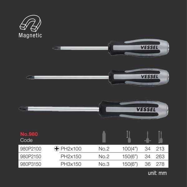 Vessel 980P3150 MEGADORA IMPACTA Impact Driven Screwdriver - MT - Mrs Treak