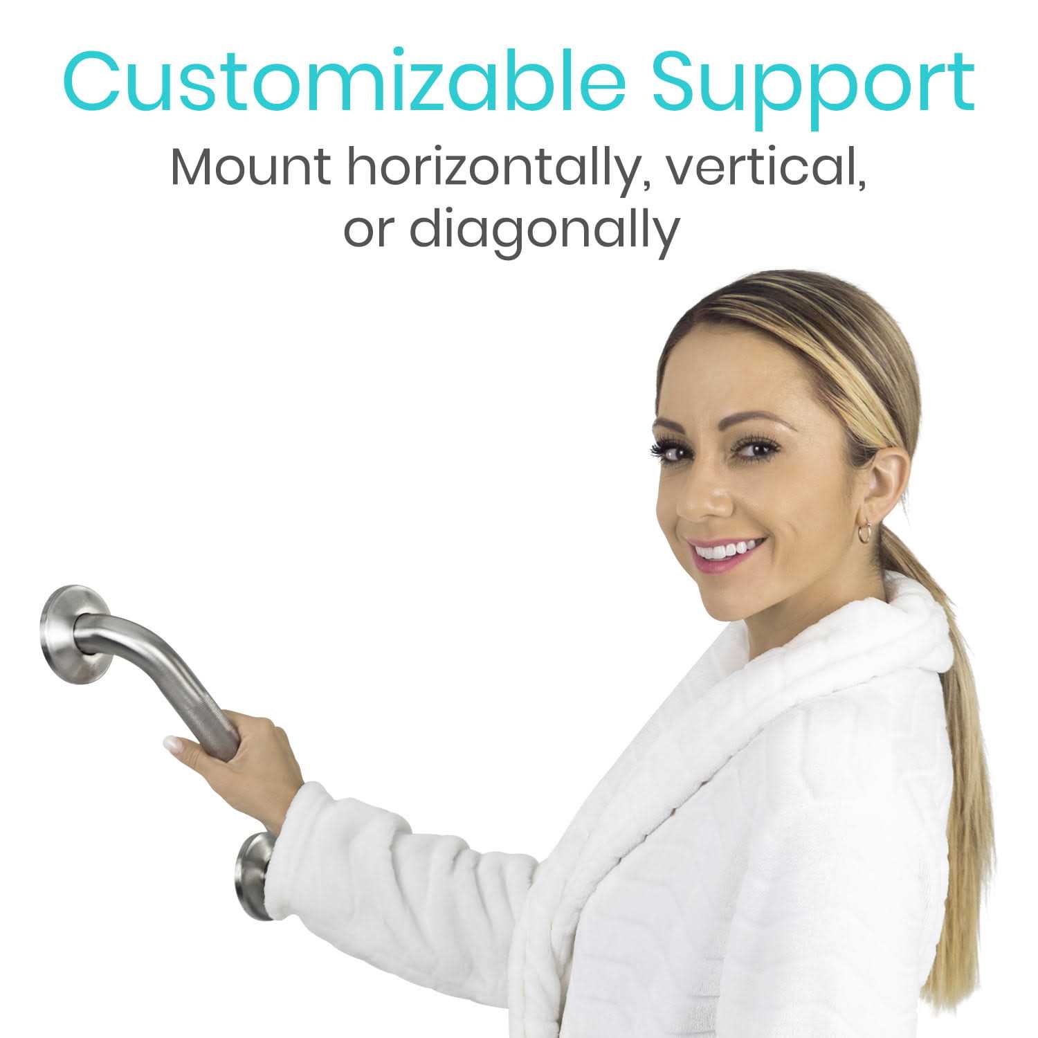 Vive Health Stand Alone Toilet Rail - MT - Mrs Treak