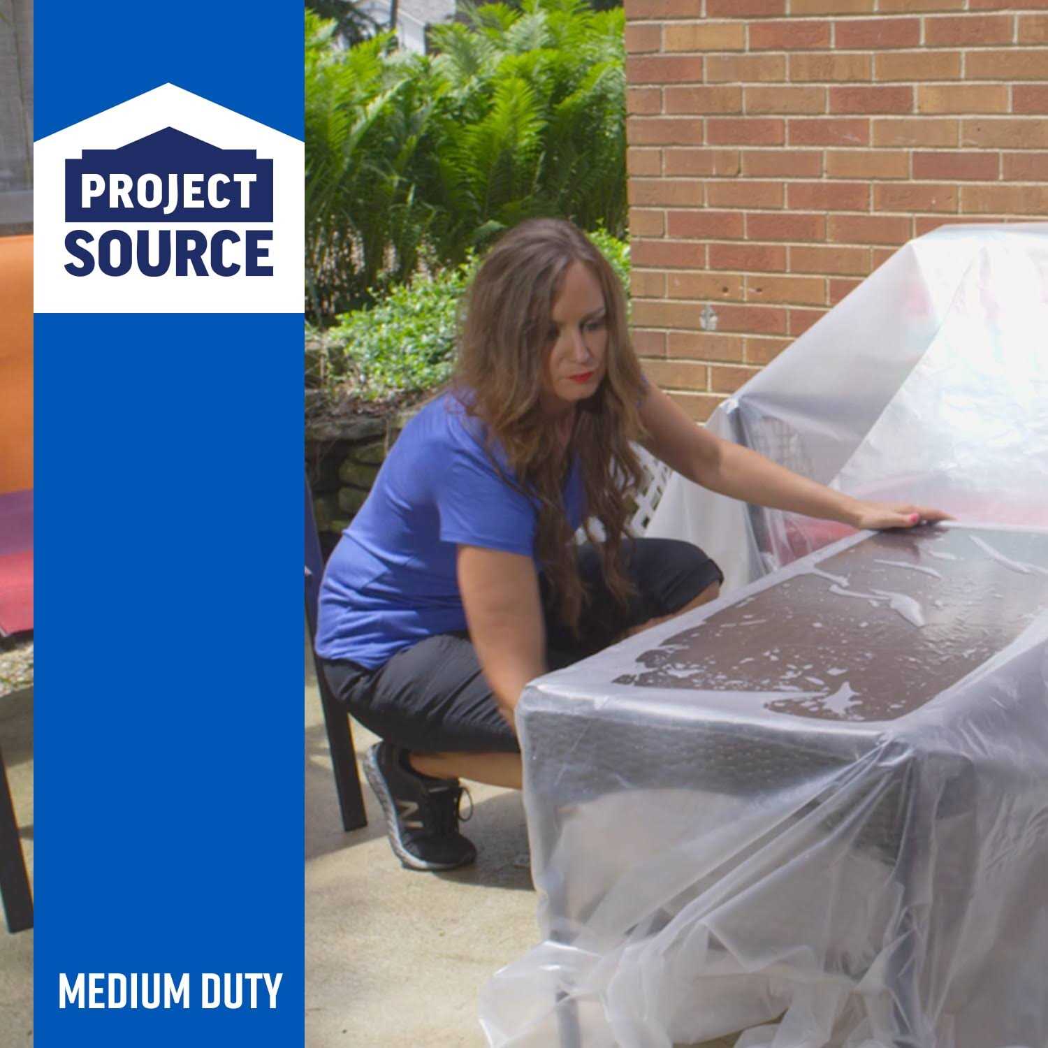Project Source 10-ft x 25-ft Clear Plastic Sheeting 110CT - MT - Mrs Treak