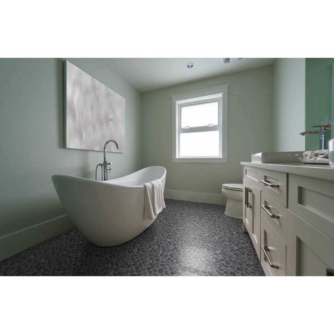 Tile Connection Classic Pebble Tile 11-1/4 in. x 11-1/4 in. x Mesh-Mounted Mosaic Tile - MT - Mrs Treak