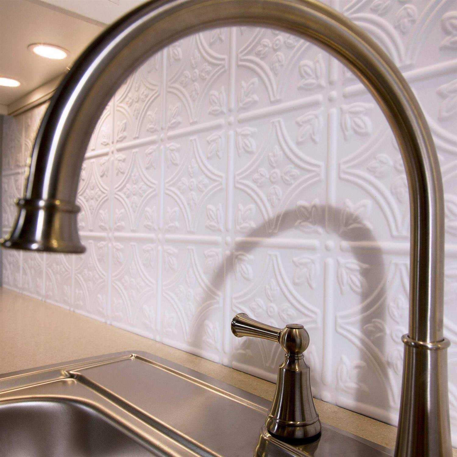 Fasade Traditional Style/Pattern 1 Decorative Vinyl 18in x 24in Backsplash Panel - MT - Mrs Treak