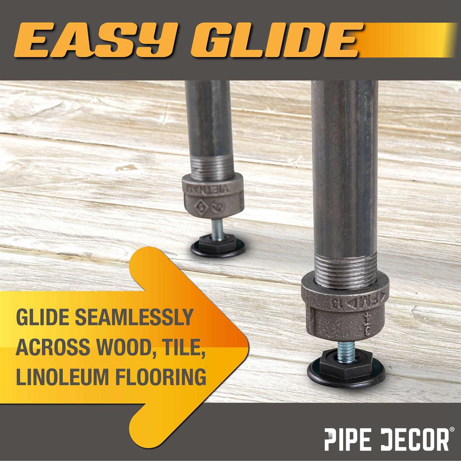 Pipe DECOR Furniture Leg Levelers - MT - Mrs Treak