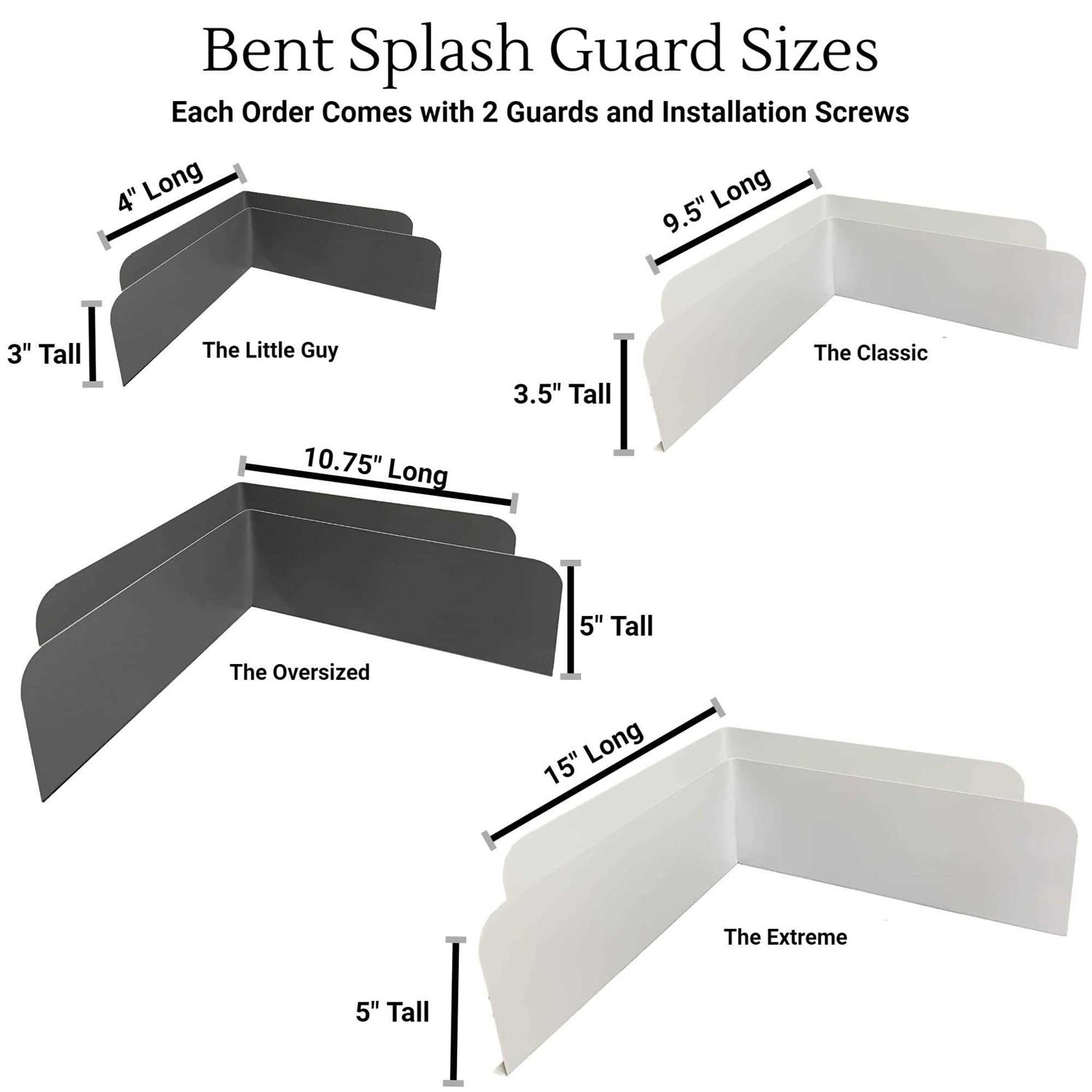 Eagle 1 Rain Gutter Valley Splash Guards, Straight or Bent Includes Screws and 1/4 Bit Driver - MT - Mrs Treak