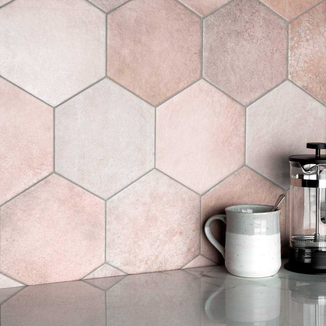 Merola Tile Heritage Hex 7 x 8 Porcelain Floor and Wall Tile - MT - Mrs Treak