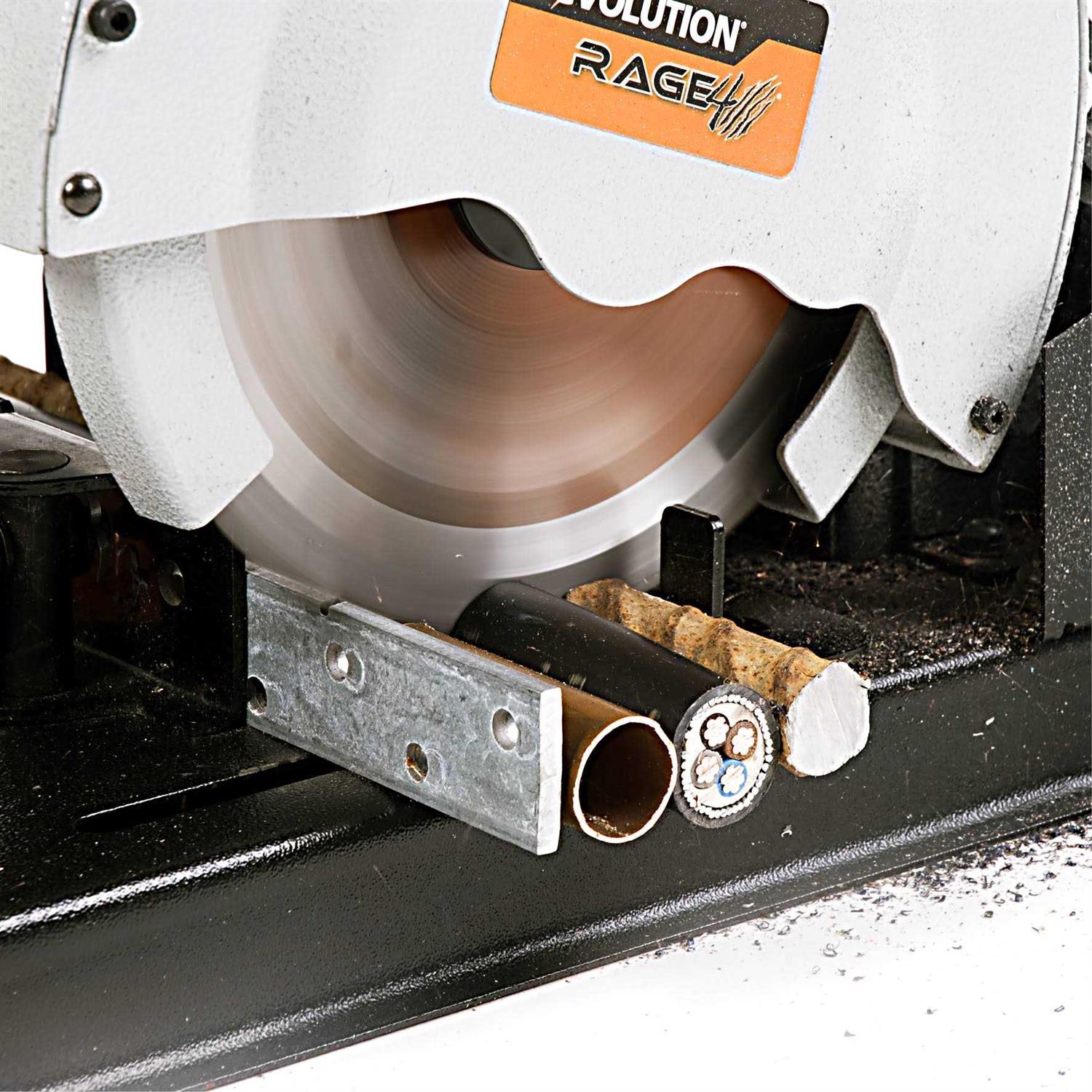 Evolution Power Tools R185CCSX 15 Amp 7-1/4 in. Circular Track Saw Kit with 40 in. Track, Electric Brake and Multi-Material Blade - MT - Mrs Treak