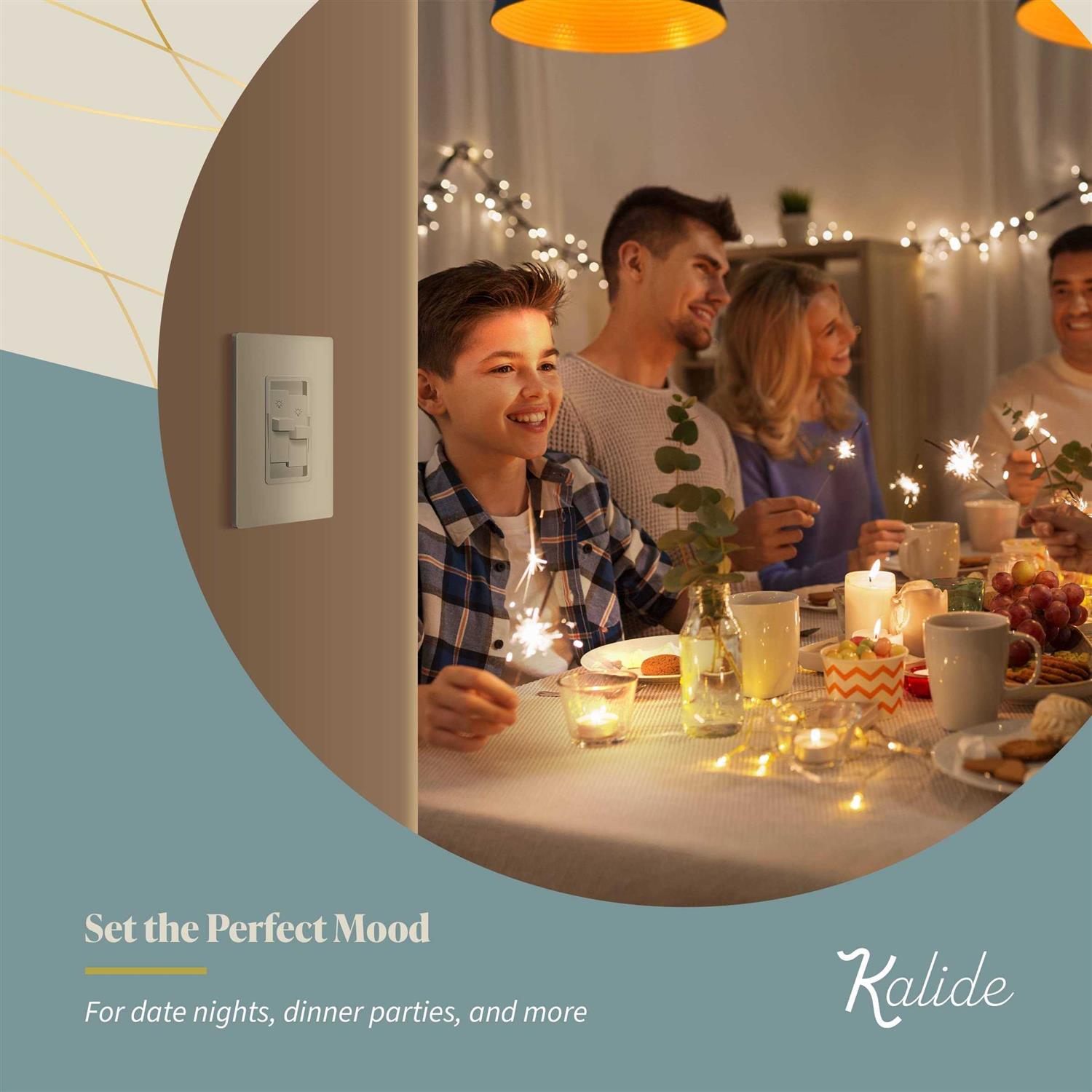 Topgreener Kalide Dual Load Dimmer Light Switch Double LED Dimmer Switch - MT - Mrs Treak