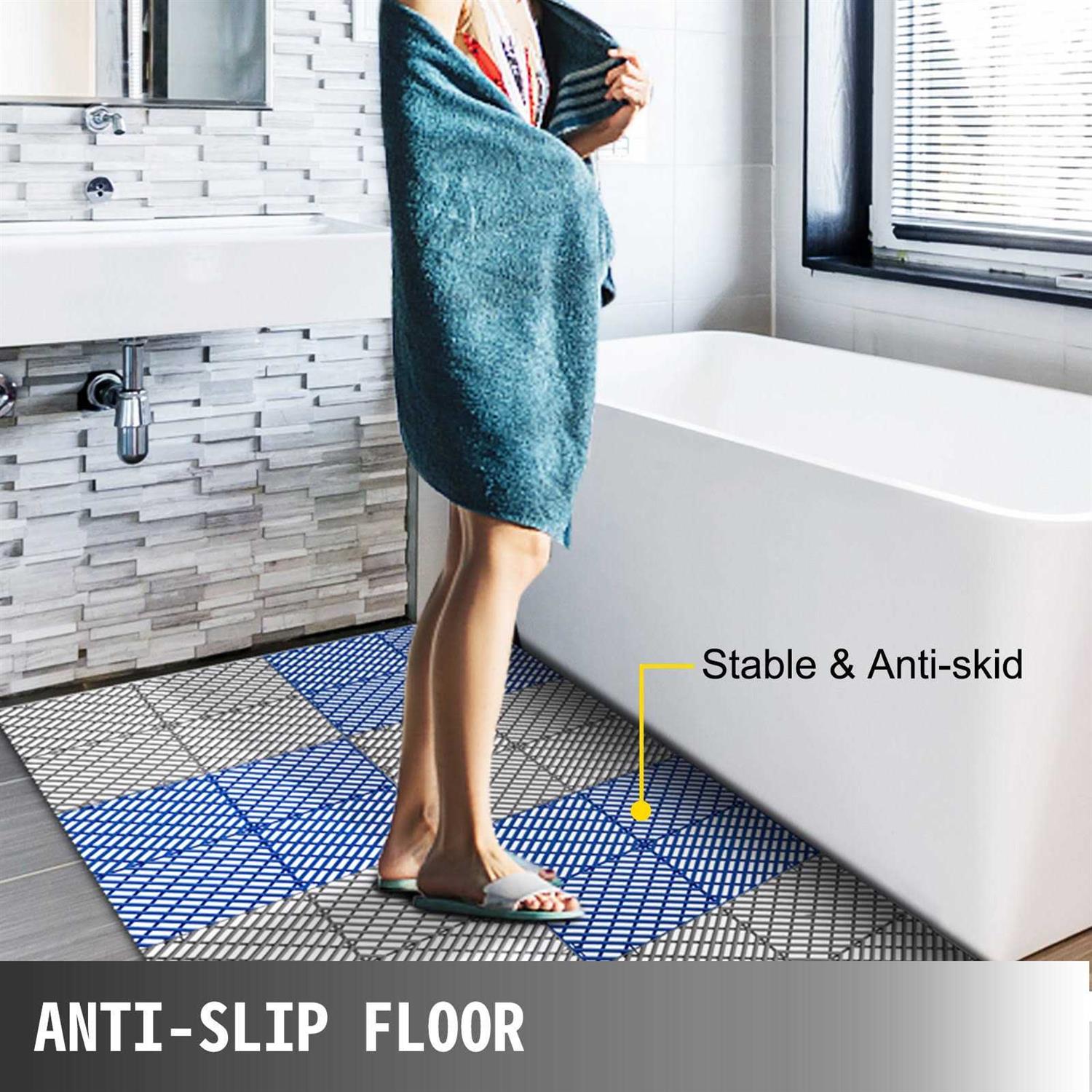 VEVOR Drainage Tiles Interlocking Plastic Tiles 12x12x0.5 inches - MT - Mrs Treak