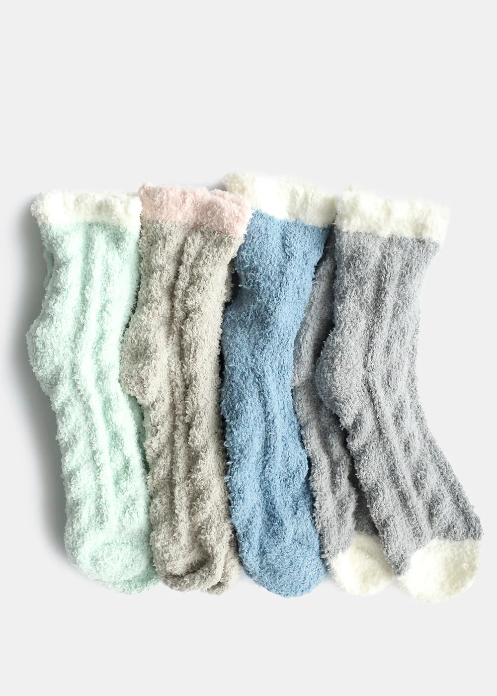 Two Tone Fuzzy Socks - Mrs Treak