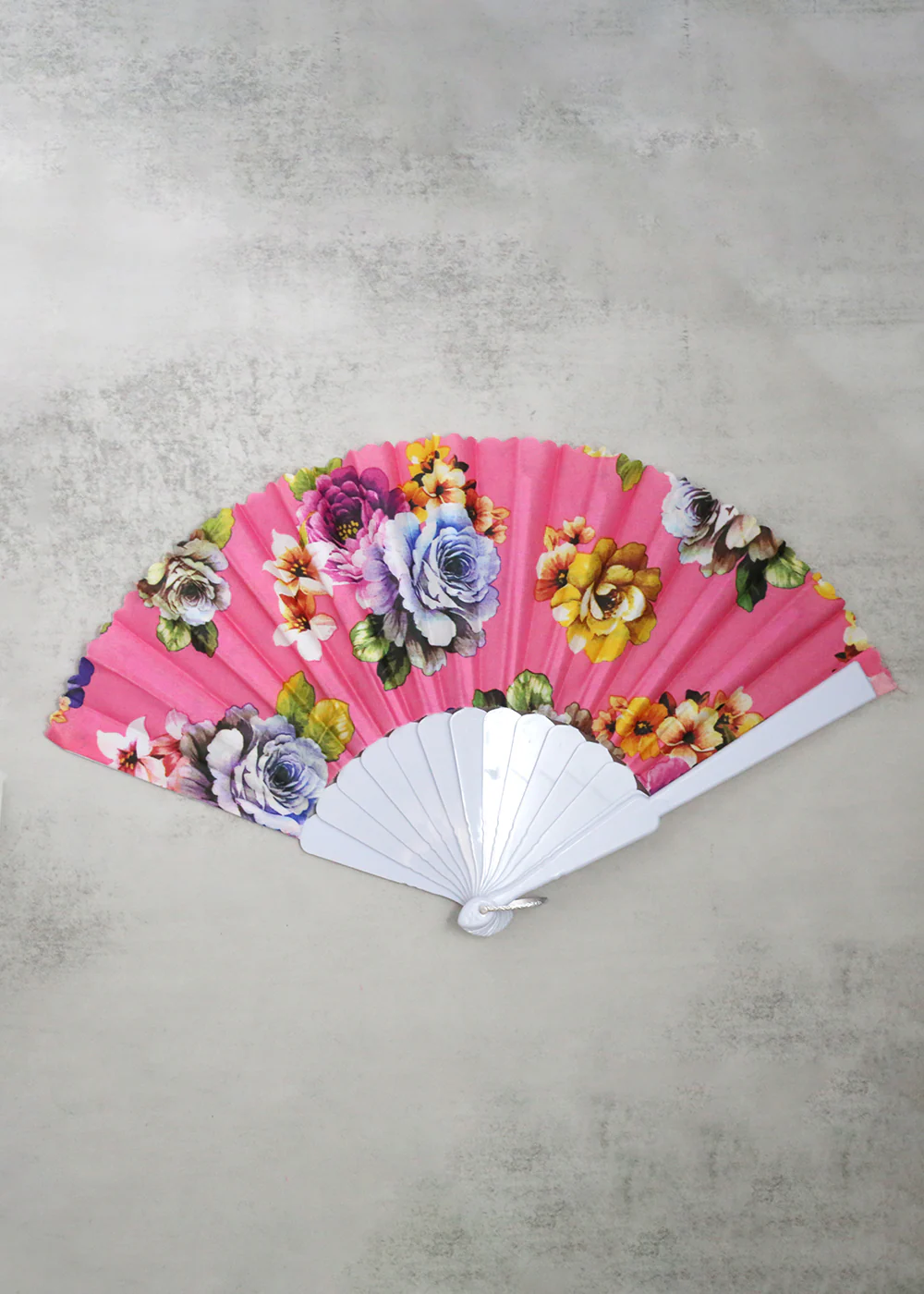 Vibrant Floral Handheld Folding Fan - Mrs Treak