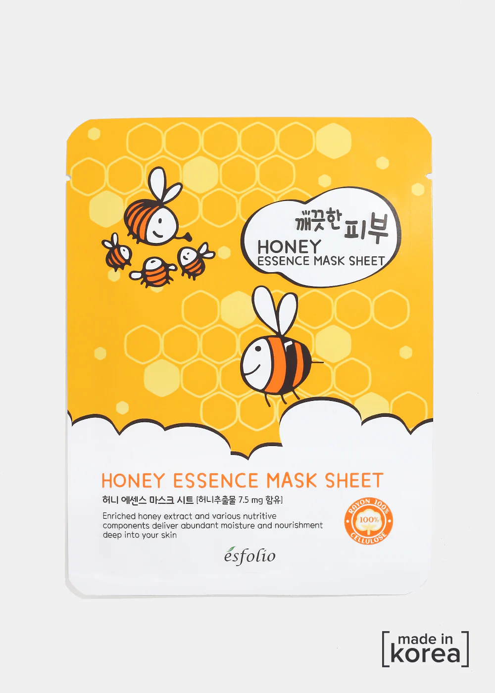 ESFOLIO Pure Skin Essence Mask- Honey - Mrs Treak