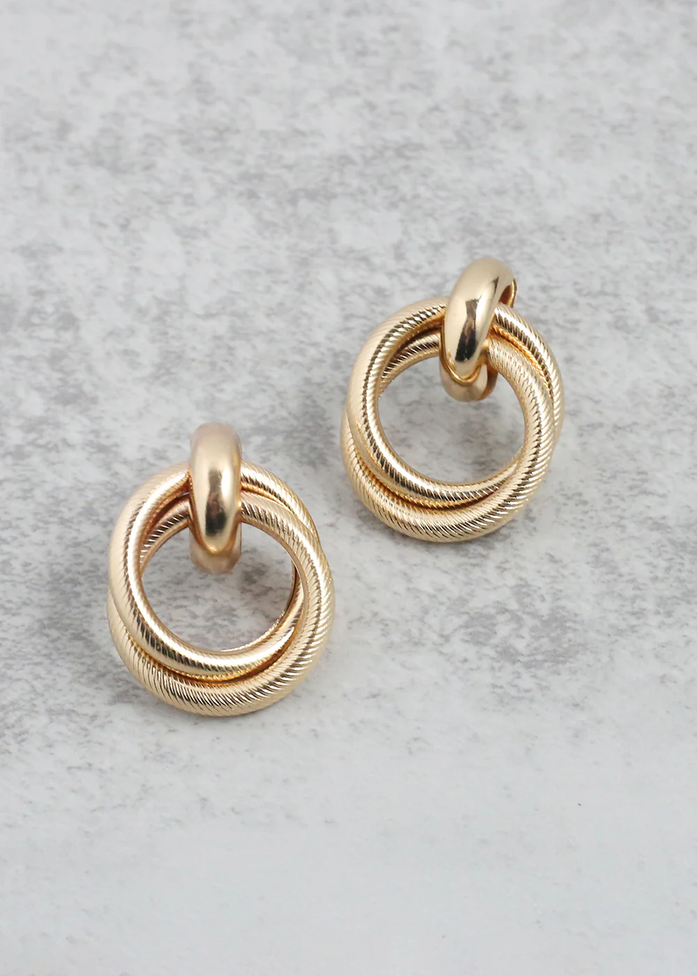 Twisted Hoop Drop Earrings - Mrs Treak