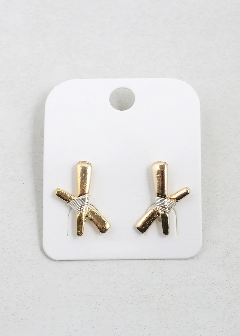 Wire Wrapped Hex Stud Earrings - Mrs Treak