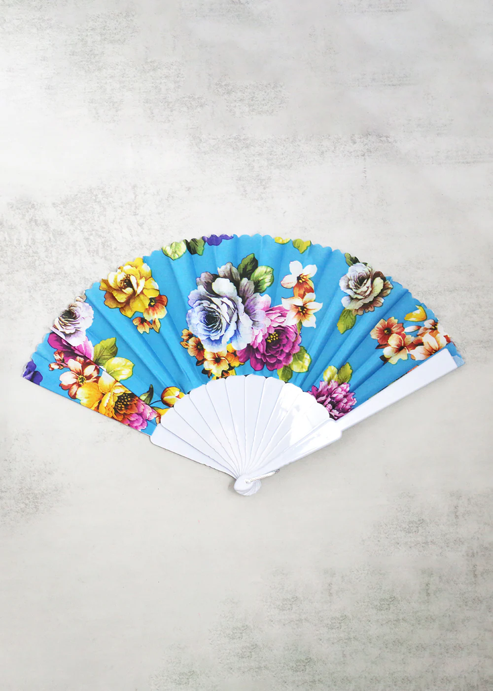 Vibrant Floral Handheld Folding Fan - Mrs Treak