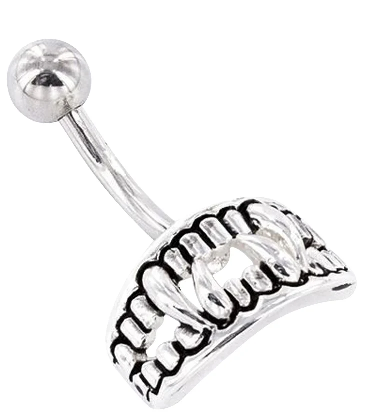 Vampire Teeth Belly Ring - Mrs Treak