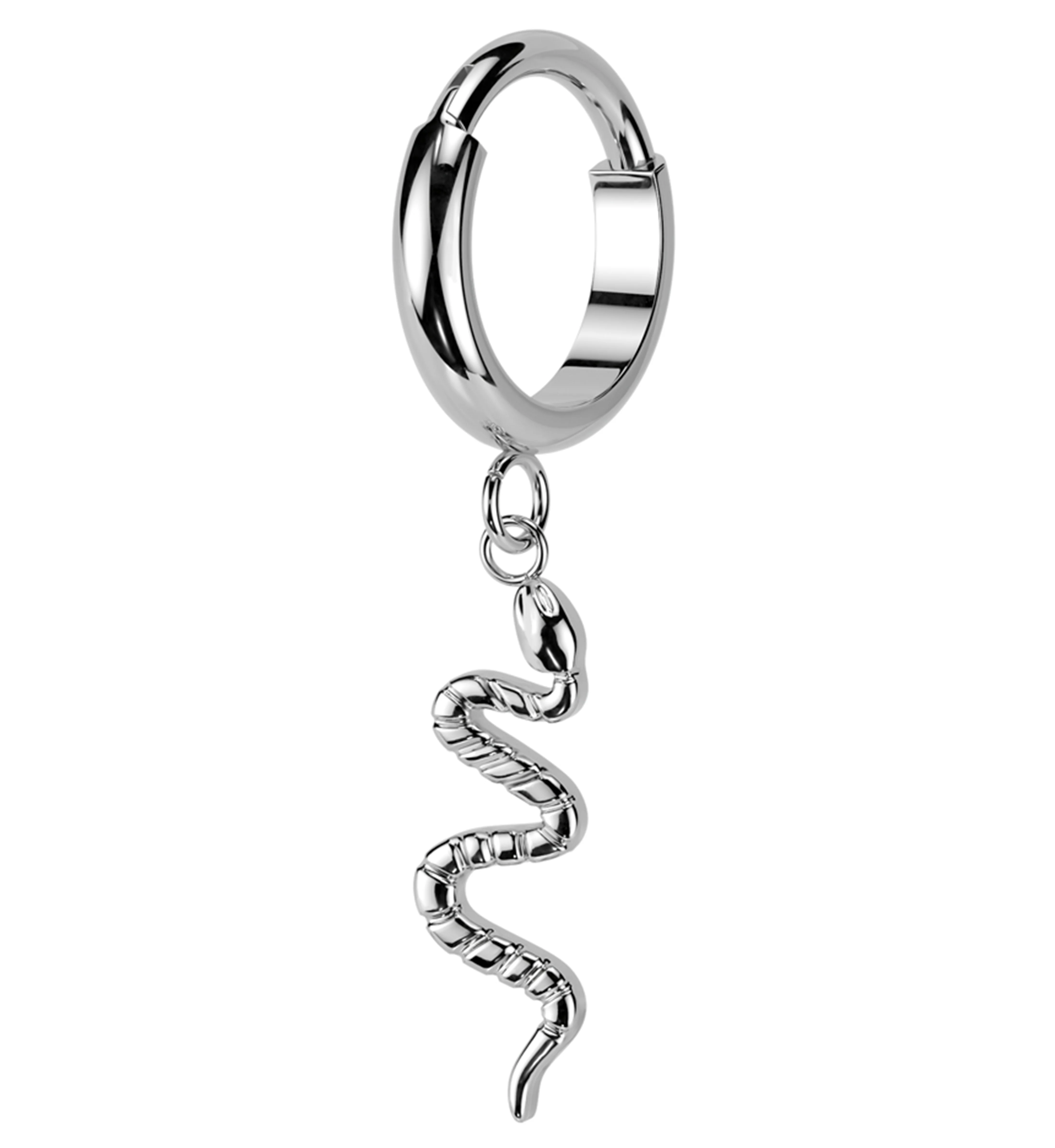 Dangle Snake Titanium Hinged Segment Ring - Mrs Treak