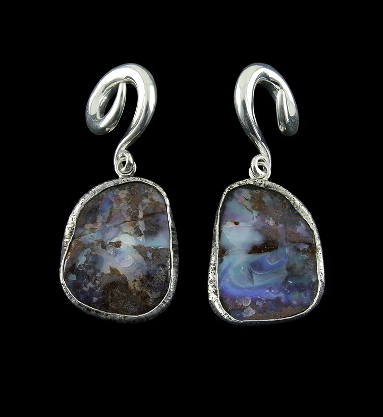 Boulder Opal Ear Weights Version 17 - Mrs Treak